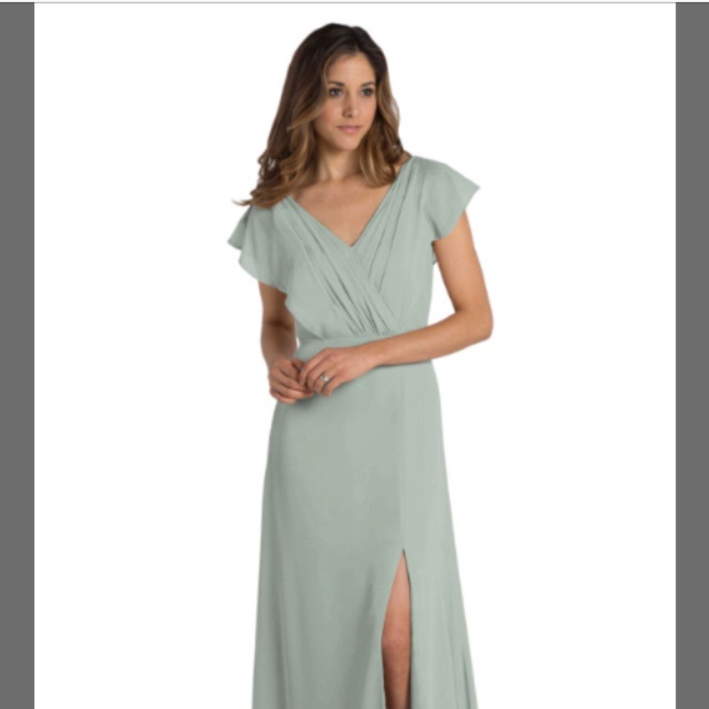 NWT Monique Lhuillier Sage green bridesmaid dress.